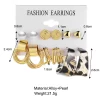 Trendy Leopard Print Type-C Dangle Earring Set - Image 4