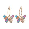 Versatile Butterfly Hand Painted Earrings - Image 2