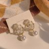 Vintage Dangle Champagne Diamond Earrings - Image 4