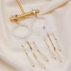 White Butterfly Dangle Earrings - Image 3