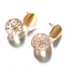 Clear Ball Flower Earrings - Image 5