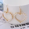 Korean Heart Pearl Earrings - Image 2