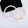 Pearl Simple Round Earrings - Image 2
