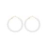 Pearl Simple Round Earrings - Image 4