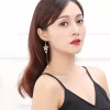 Temperament Flower Imitation Long Earrings - Image 3
