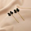 Black Temperament Bow Earrings - Image 3
