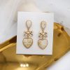 Bowknot Heart Resin Korean Classic Earrings - Image 4