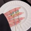 Butterfly Decor Rhinestone Tassel Drop Earrings - Image 5