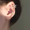 Crystal Flower Ear Cuff No Piercing 2/pcs - Image 2