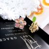 Crystal Flower Stud Earrings - Image 2