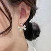 Cute Heart And Bow Earrings - Image 2