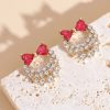 Cute Redish Bow Earrings - Image 2