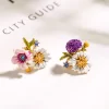 Daisy Flower Asymmetrical Korean Earrings - Image 5
