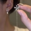 Exquisited Zircon Shining Flower Earrings - Image 3
