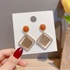 Frosted Zircon Exaggerated Geometric Earrings - Image 2