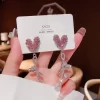 Heart Filled With Diamonds Korean Earrings - Image 5