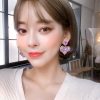 Heart Shape Amethyst Maple Leaf Dangle Earrings - Image 3