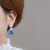 Heavens Of Blue Flowers Korean Earrings - Image 2