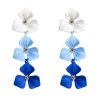 Heavens Of Blue Flowers Korean Earrings - Image 3