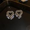 Korean Cute Delicate Zircon Heart Drop Earrings - Image 4