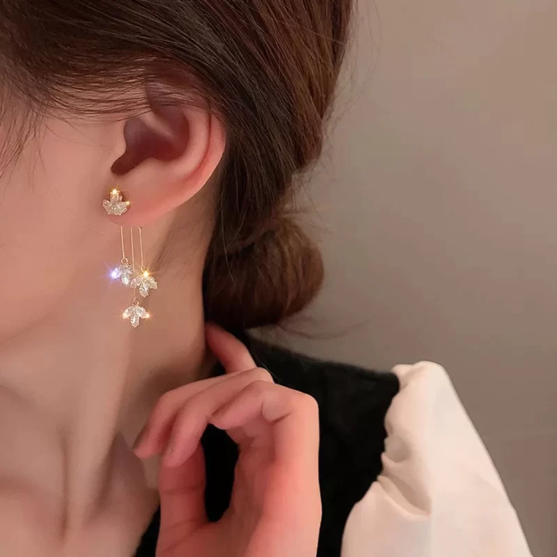 Korean Diamond Water Drop Earrings