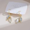Leaf-Shaped Rhinestones Earrings - Image 5