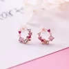 Little Pinkish Flower Stud Earrings - Image 2