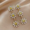 Luxury Exaggerated Crystal Flower Earrings - Image 2