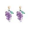 Purple Grape Dangle Drop Earrings - Image 4