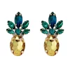Rhinestone Pineapple Shaped Stud Earrings - Image 4