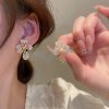 Sweet Crystal Flower Stud Earrings - Image 2