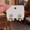 Three Lovely Flowers Korean Earrings - Image 3