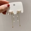 Women Exquisite Imitation Pearl Drop Earrings - Image 3